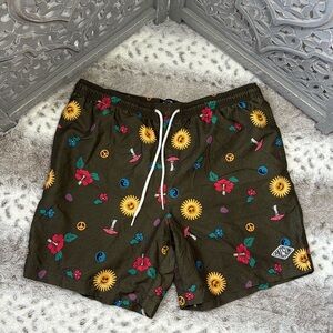 Men’s PacSun swim trunks large beach pool party tropical resortwear California